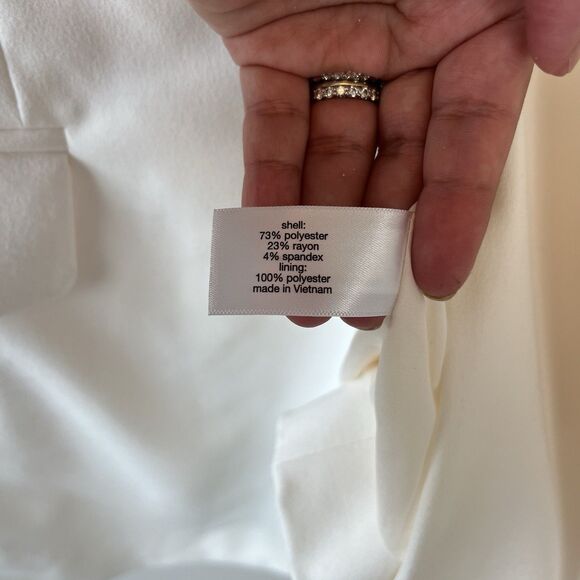 Lane Bryant Perfect Drape Blazer Egret White Stretch Knit Classic Size 20 NWT’s - Picture 12 of 13